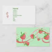 Aardbeienzwirls voor ever visitekaartje (Voorkant / Achterkant)