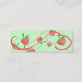 Aardbeienzwirls voor Kaarten met de grootste glans Mini Visitekaartje (Achterkant)