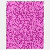 Aardbeifantasie in roze fleece deken (Voorkant)