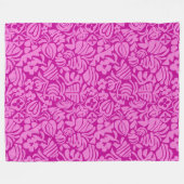Aardbeifantasie in roze fleece deken (Voorkant (Horizontaal))