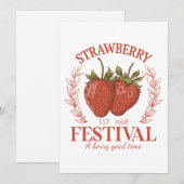 Aardbeifestival Feestdagenkaart (Voorkant / Achterkant)