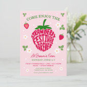 Aardbeifestival Voor altijd Schattig Aanpasbaar Kaart (Staand voorkant)