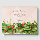 Aardbeifts en huwelijksherinneringen voor wilde bl gastenboek (Voorkant)