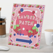 Aardbeifvlekteken Reclamebord Met Voetstuk (Insitu)