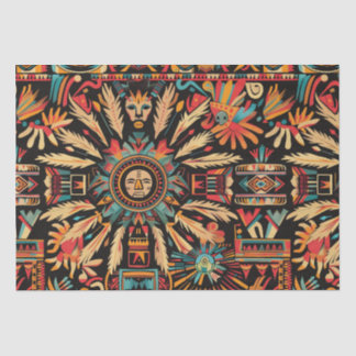 Aardbeige "Aztec Dream" Patroon Weefsel Papier