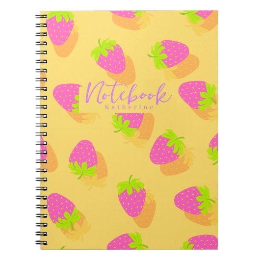 aardbeigeel notitieboek (Voorkant)