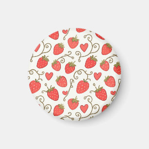 Aardbeihartpatroon Mooie Fantasie Magneet