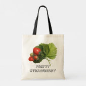 Aardbeiillustratie Personaliseren Tote Bag (Achterkant)