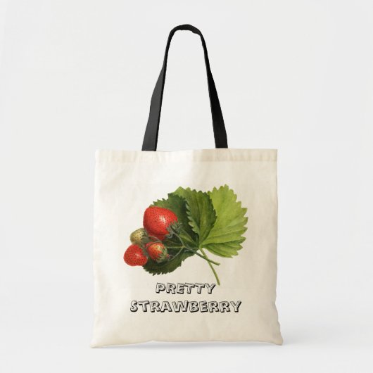 Aardbeiillustratie Personaliseren Tote Bag (Voorkant)