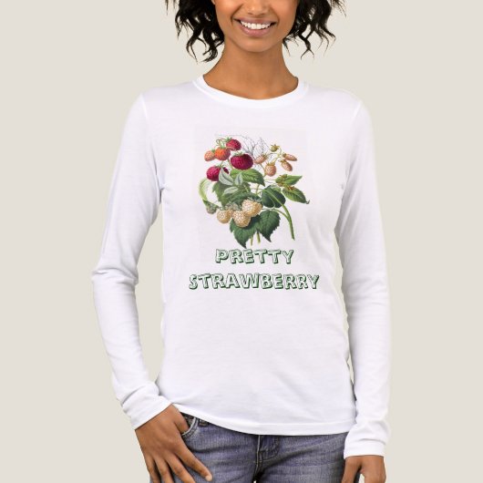 Aardbeiillustratie Personaliseren Tri-Blend Shirt (Voorkant volledig)