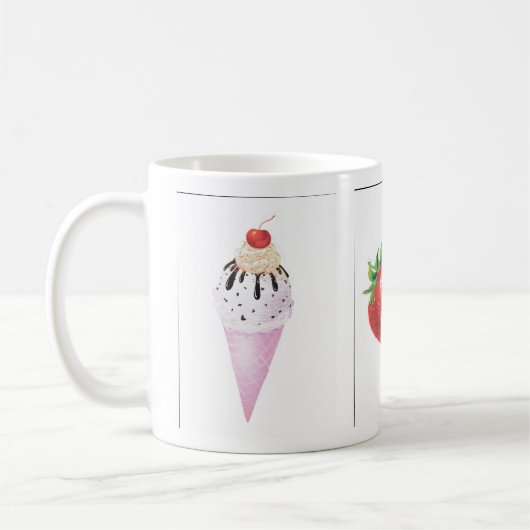 aardbeikegels koffiemok (Links)