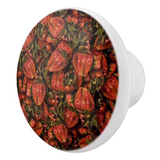 Aardbeikeramische knop (Rechts)