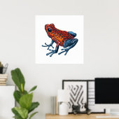 Aardbeikikkergiftkikker Poster (Thuiskantoor)