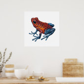 Aardbeikikkergiftkikker Poster (Keuken)