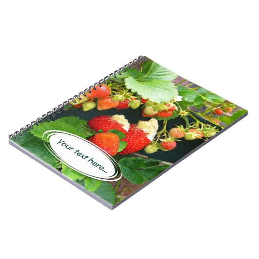 aardbeimandje ~ Jouw tekst Notitieboek (Linkerzijde)