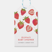 Aardbeimeisjes Baby Borrel Cadeaulabel (Voorkant)