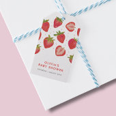 Aardbeimeisjes Baby Borrel Cadeaulabel