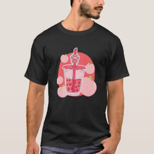 Aardbeimelk Groovy Karton Kattenpoten T-shirt