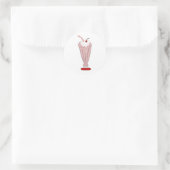 Aardbeimilkshake Ronde Sticker (Tas)