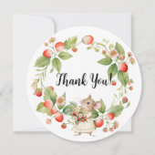 Aardbeimuis Baby shower-dank u kaart (Voorkant)