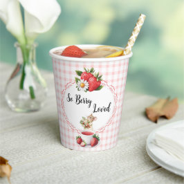 Aardbeimuis Baby shower-papier kopjes Papieren Bekers