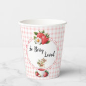 Aardbeimuis Baby shower-papier kopjes Papieren Bekers (Voorkant)