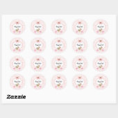 Aardbeimuizen Baby Shower-Bedank Sticker (Vel)