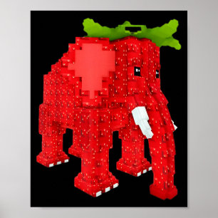 Aardbeiolifant poster