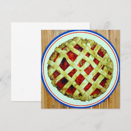 aardbeipasteitekaart kaart (Voorkant / Achterkant)