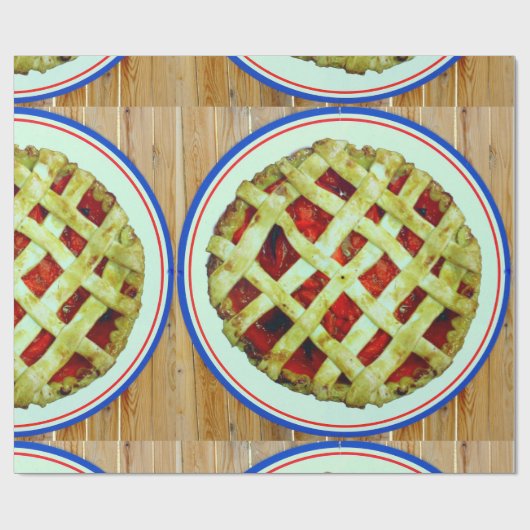 aardbeipasteitepapier cadeaupapier (Vlak)