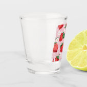 Aardbeipatroon glazen beker (Links)