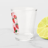 Aardbeipatroon glazen beker (Rechts)