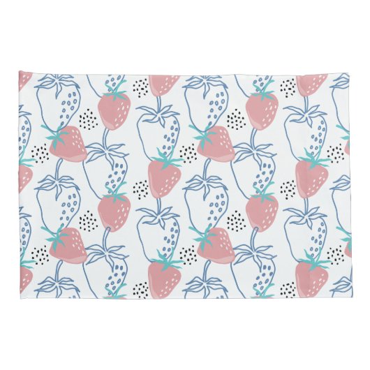 ٍAardbeipatroon Kussensloop (Achterkant-Rechts)