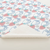 ٍAardbeipatroon Sherpa Deken (3/4)