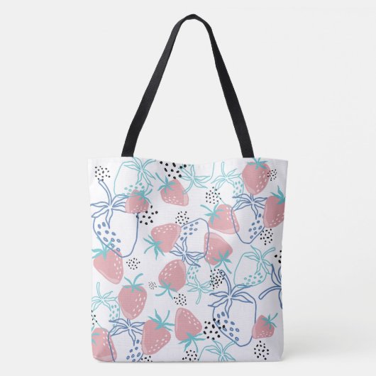 ٍAardbeipatroon Tote Bag (Achterkant)