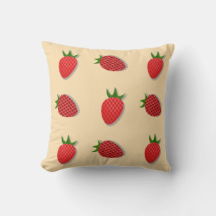 Aardbeipatroon voor fruit zomer goede sfeer kussen