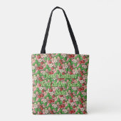 Aardbeirank Patroon Boodschappentas Tote Bag (Achterkant)
