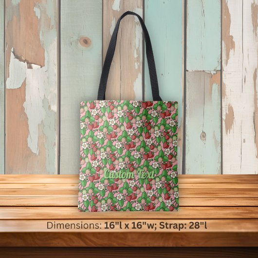 Aardbeirank Patroon Boodschappentas Tote Bag
