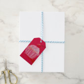 Aardbeiroom Cadeaulabel (Met Touw)