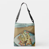 Aardbeiroomcrème Crossbody Tas (Achterkant)