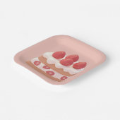 Aardbeiroomcrème Papieren Bordje (Gebogen)