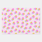 aardbeiroze inpakpapier vel (Voorkant)