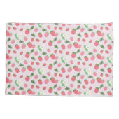 Aardbeiroze. Kussensloop (Achterkant)