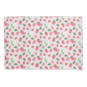 Aardbeiroze. Kussensloop (Voorkant)