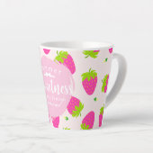 aardbeiroze latte mok (Rechterhoek)