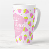 aardbeiroze latte mok (Rechterhoek)