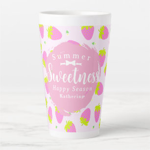 aardbeiroze latte mok