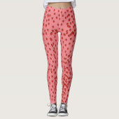 aardbeiroze leggings (Voorkant)
