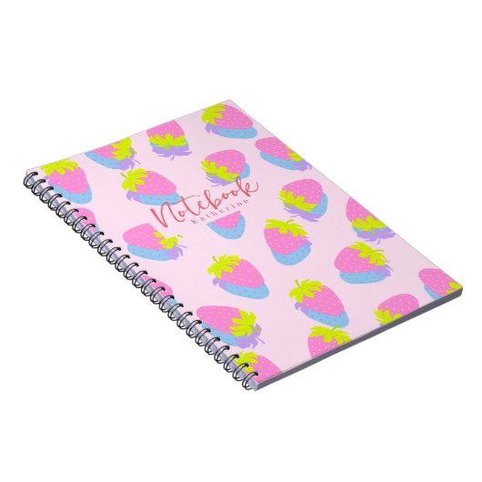 aardbeiroze notitieboek (Rechterzijde)
