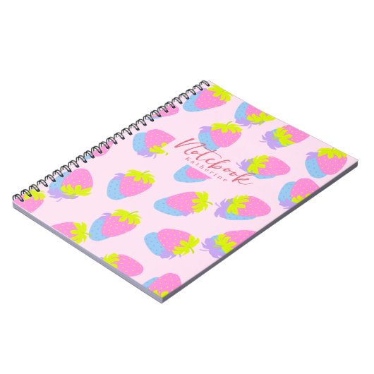 aardbeiroze notitieboek (Linkerzijde)